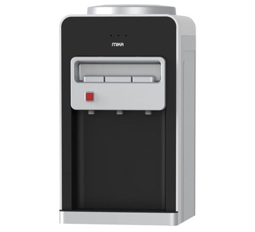 Mika Water Dispenser, Table Top, Hot, Normal & Electric Cooling (3 Taps), Silver & Black - MWD1501SBL