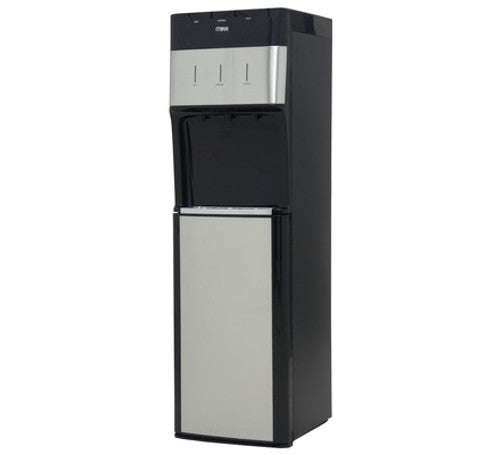 Mika Water Dispenser, Floor Standing Bottom Load, Stainless Steel Black - MWD2801SSB