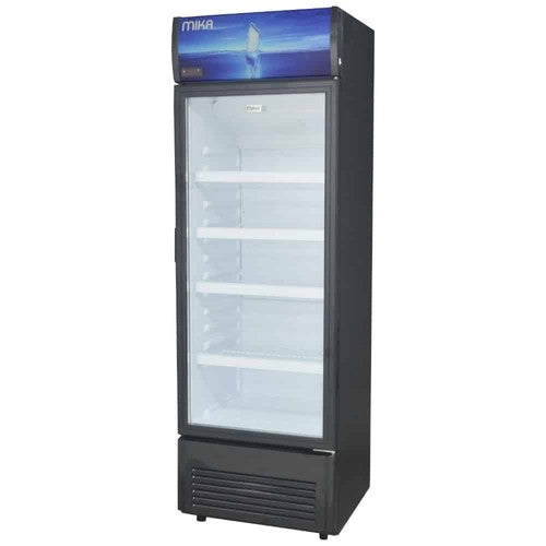 Mika Showcase Chiller, 280L, Single Door, Black - MSFU2801BL