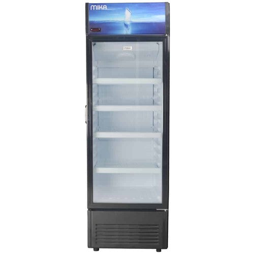 Mika Showcase Chiller, 280L, Single Door, Black - MSFU2801BL
