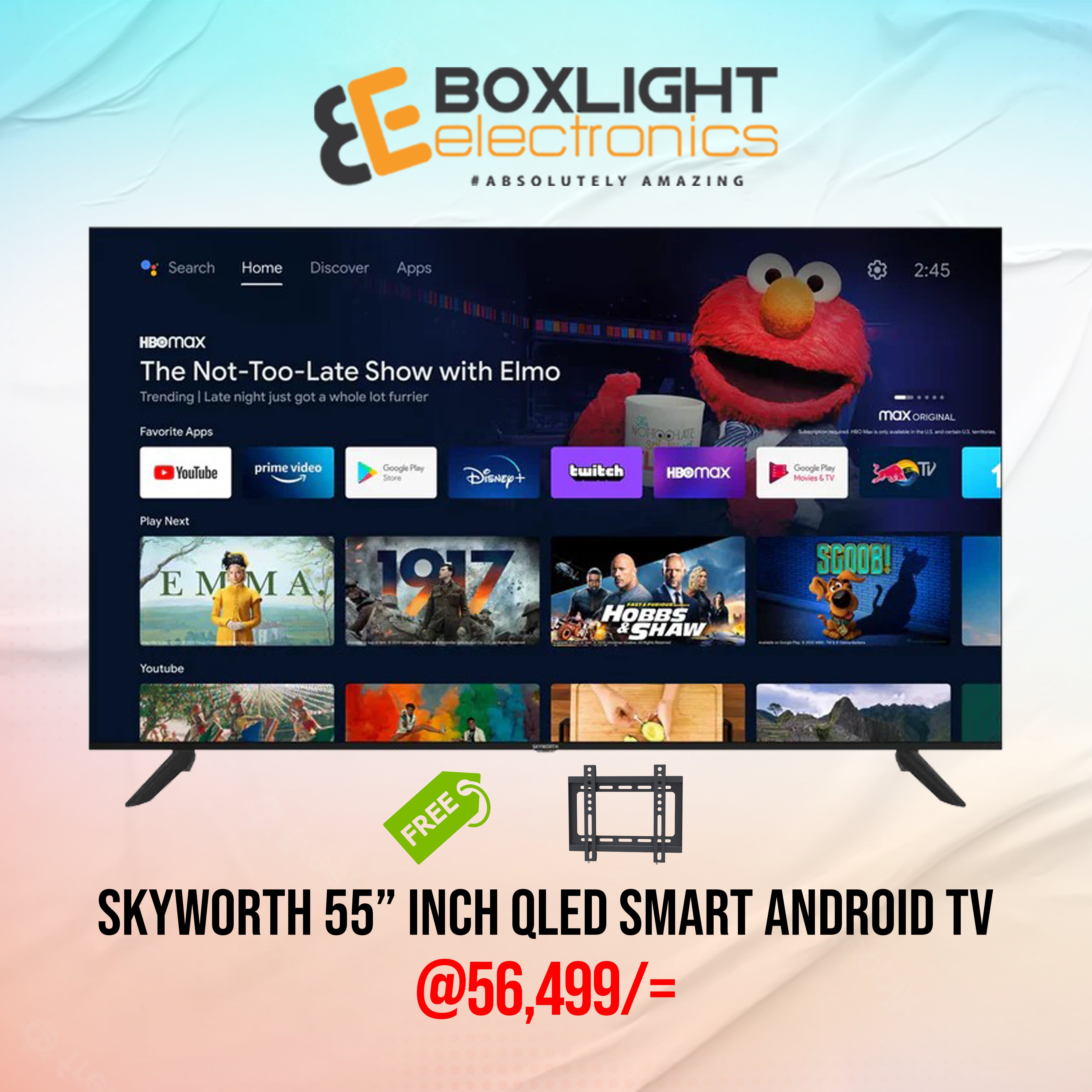 Skyworth 55" Inch UHD QLED Google Smart TV