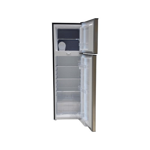 Mika Fridge, 168L, 2 Door Top Mount Freezer, Defrost (Direct Cool), Line Silver Light - MRDCD168DS (Available on Order)