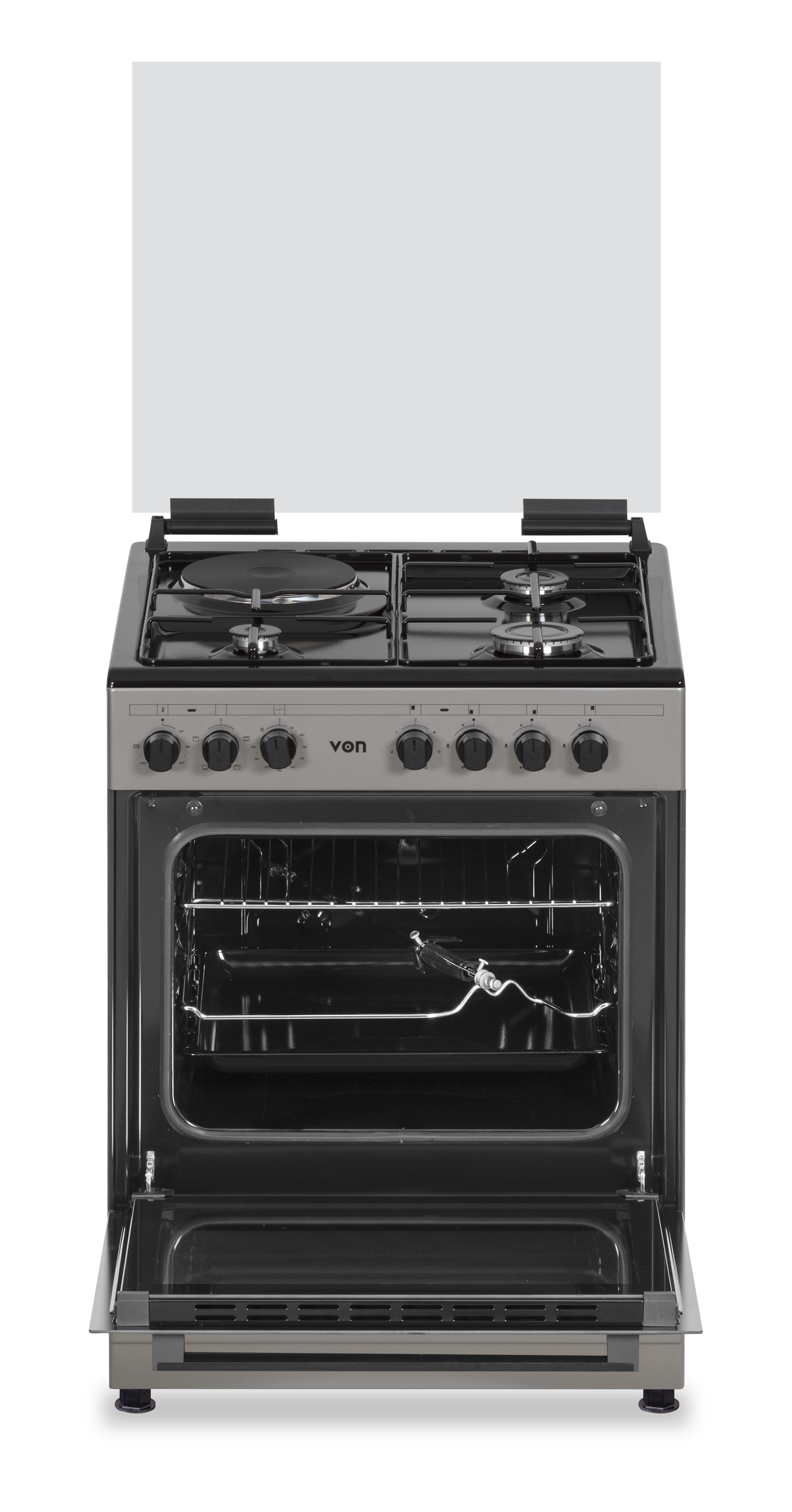 Von 60*60 3 Gas + 1 Electric Cooker - Silver