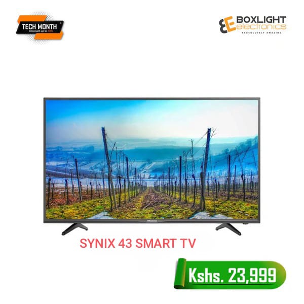 SYINIX 43" SMART ANDROID FRAMELESS, + FREE WALL BRACKET