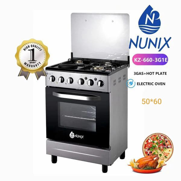 Nunix 50x60 3+1 Electric Free Standing Cooker