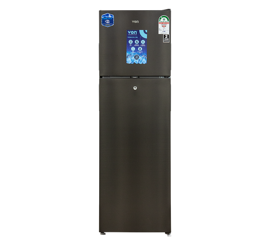 Von VART-25DMS Double Door Fridge, 168L - Silver