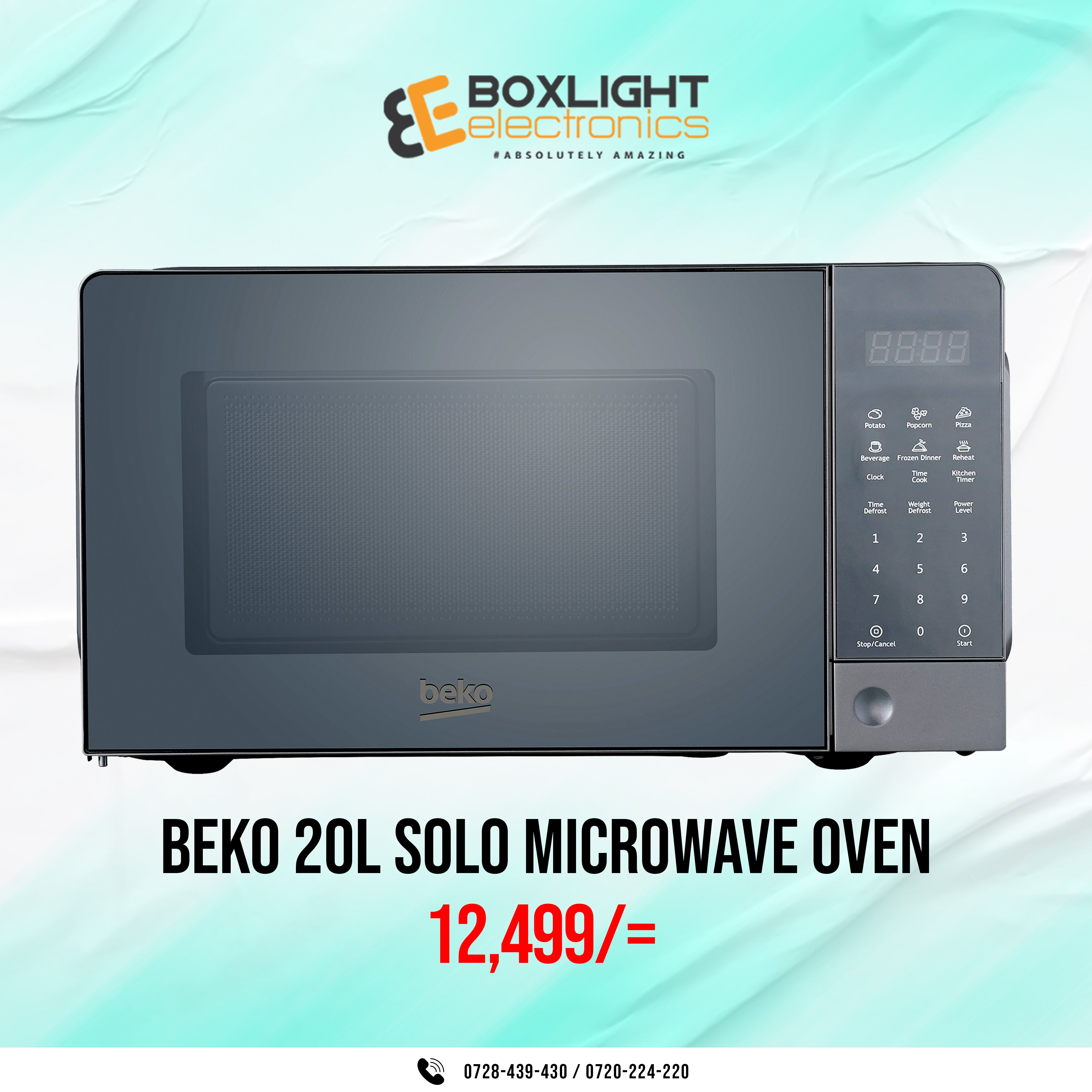 beko solo digital microwave silver 20l