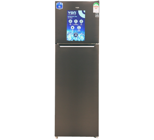 Von VART-37NMS Double Door Fridge 255L - Silver