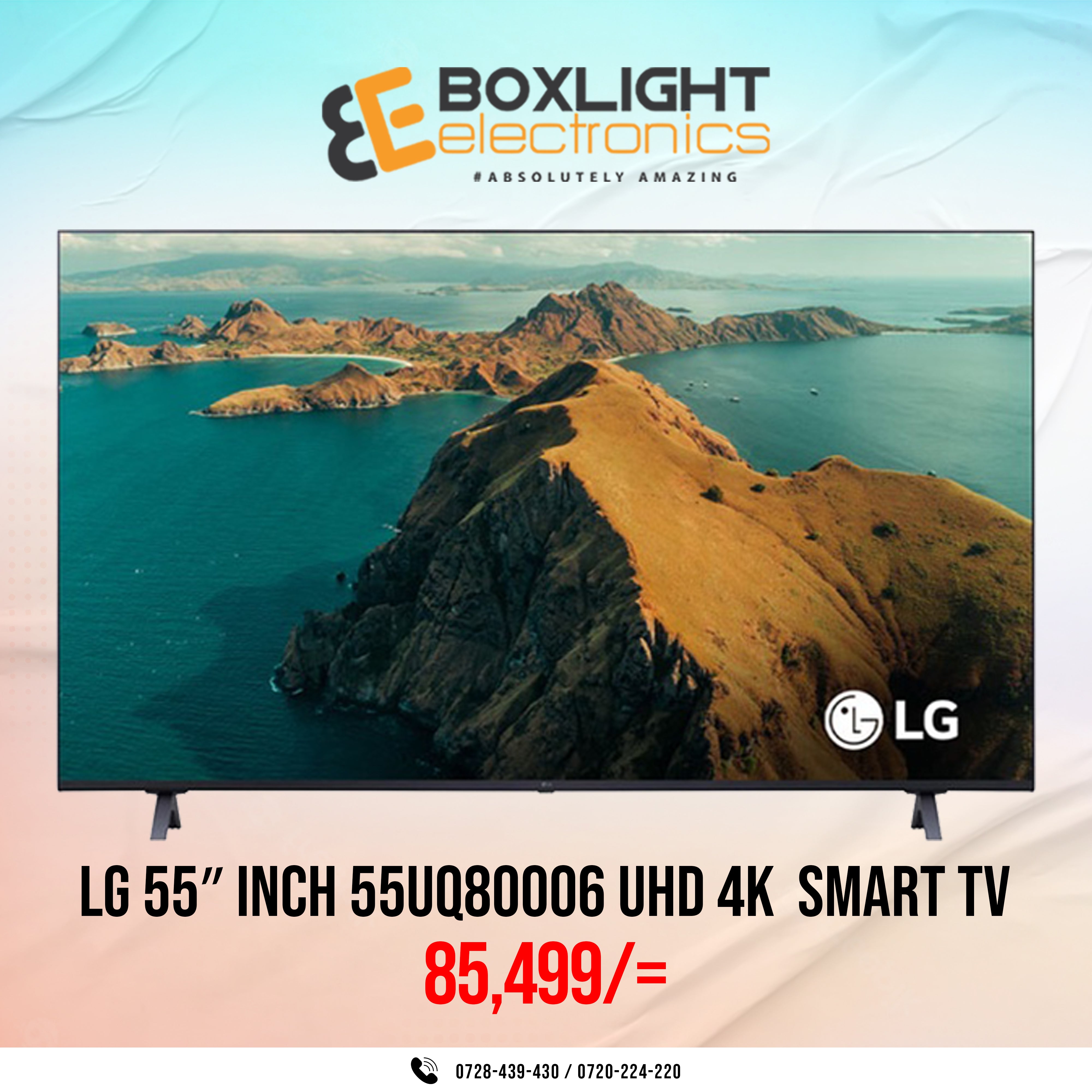 LG 55″ Inch 55UQ80006 UHD 4K Active HDR WebOS Smart AI ThinQ TV