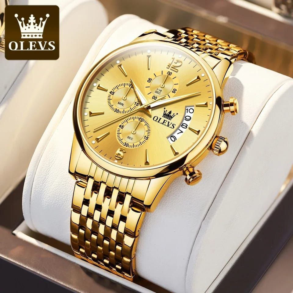Olevs Multifunction Stainless Steel Waterproof Men's Watch