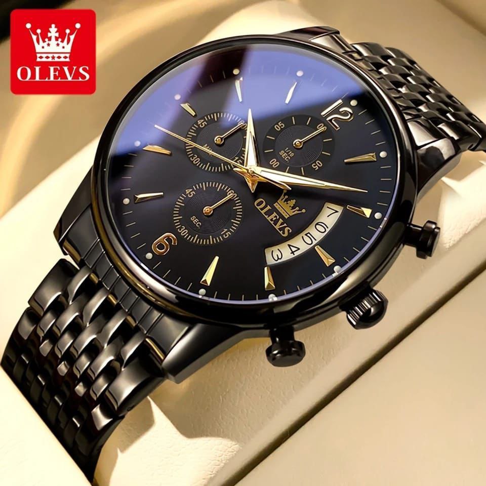 Olevs Multifunction Stainless Steel Waterproof Men's Watch