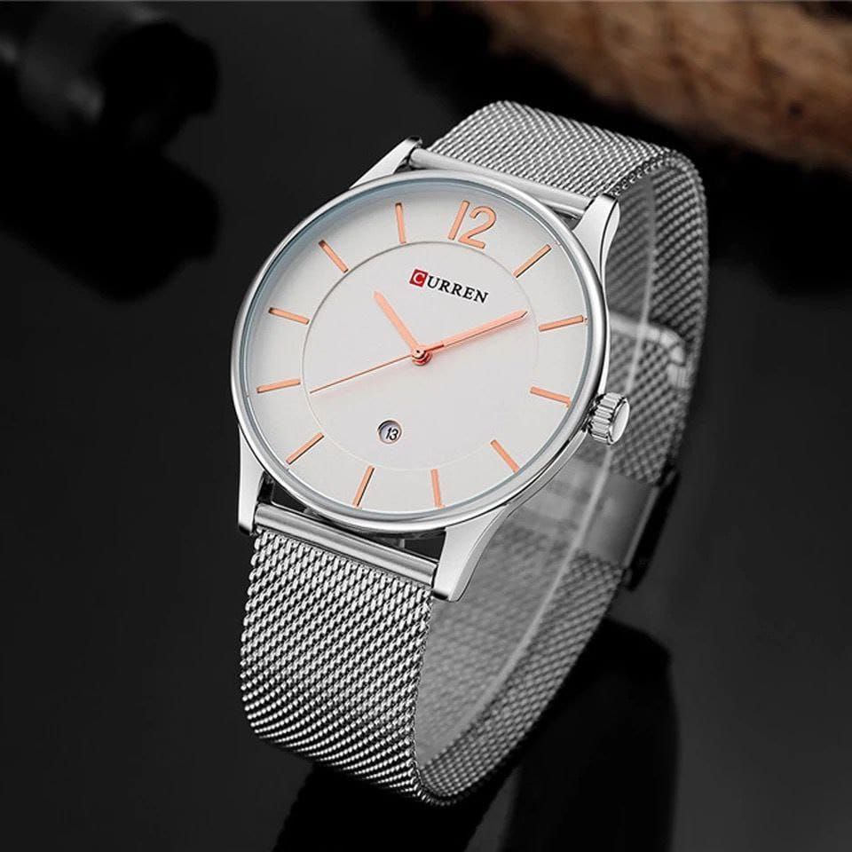Curren Men's Watch Stainless Steel Mesh Strap