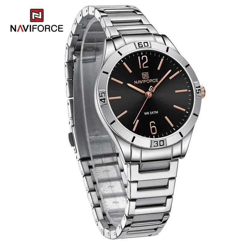 Naviforce Glamorous Women Watch - Silver Black