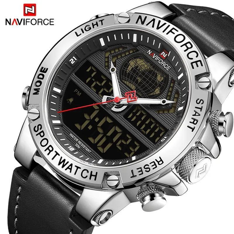 Naviforce Fashion NAVIFORCE LED Watches Men Top Brand Luxury Wristwatch