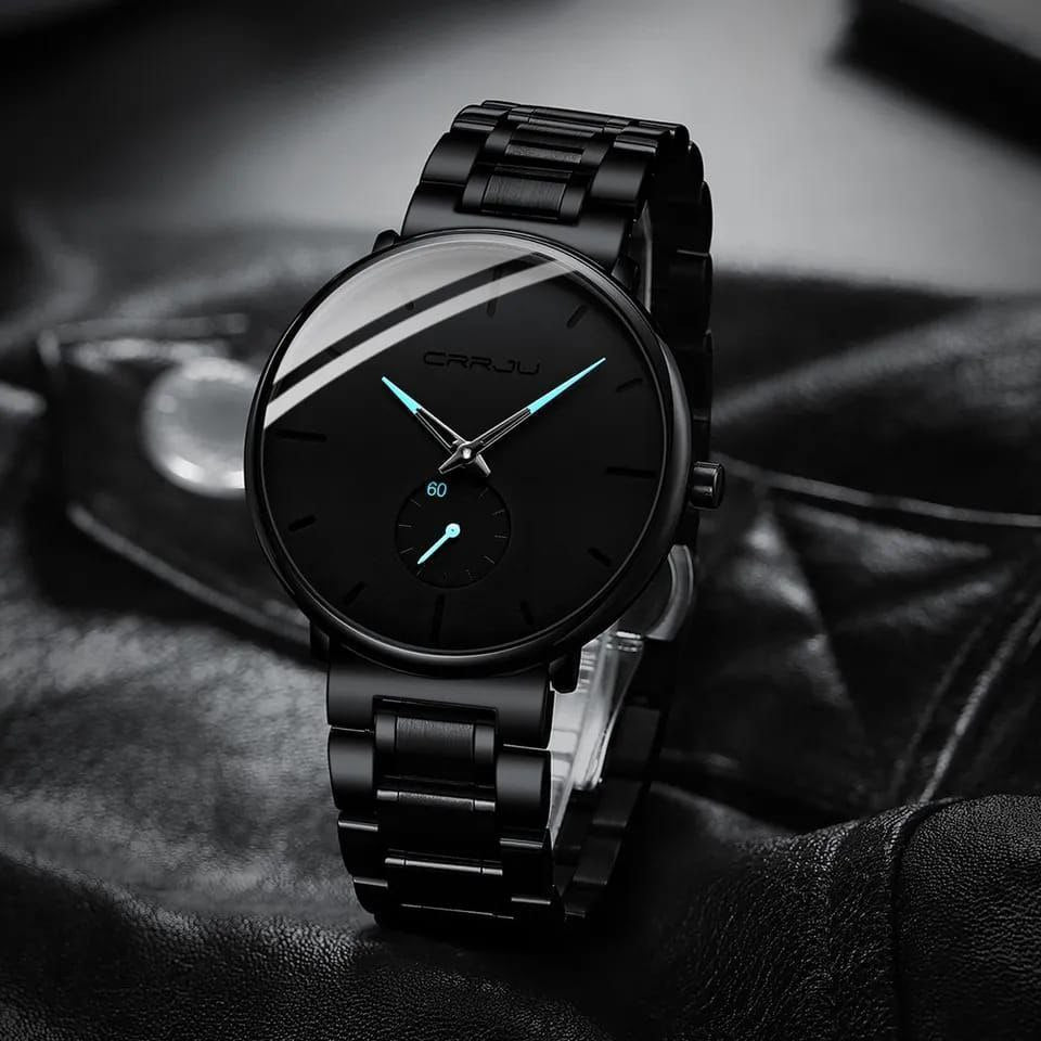 CRRJU Men's Ultra-Thin Minimalist Waterproof Watch