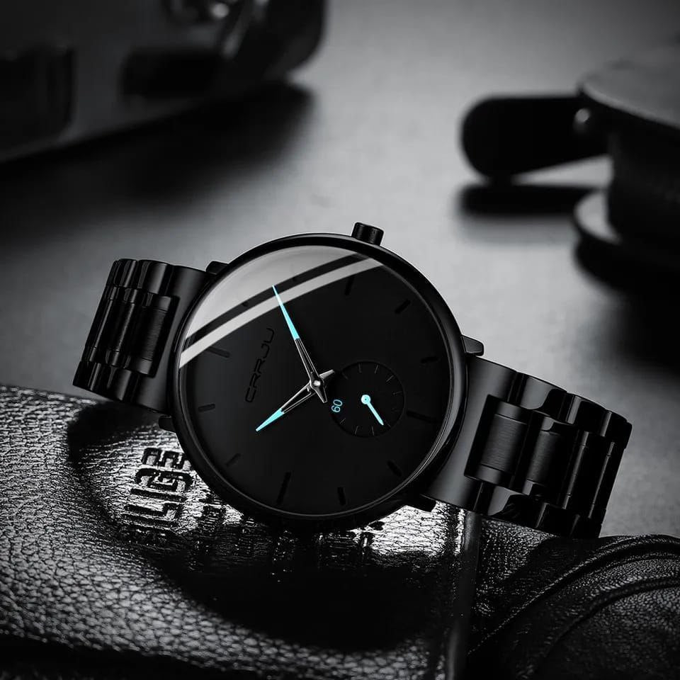 CRRJU Men's Ultra-Thin Minimalist Waterproof Watch