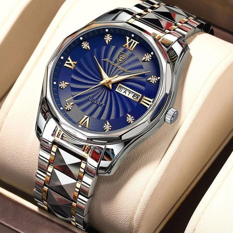 Poedagar Men's Luxury Stainless steel waterproof Watch