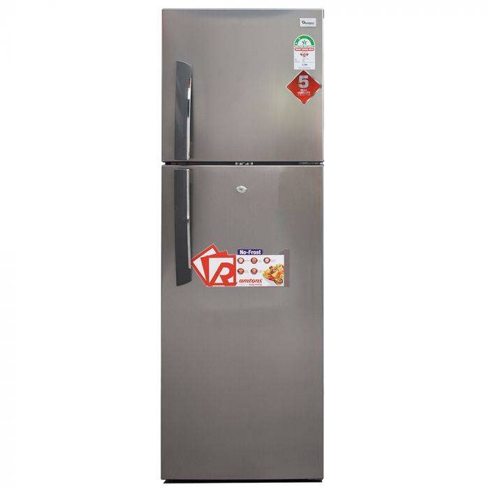 RAMTONS 243 LITRES DOUBLE DOOR NO FROST FRIDGE, SILVER- RF/317