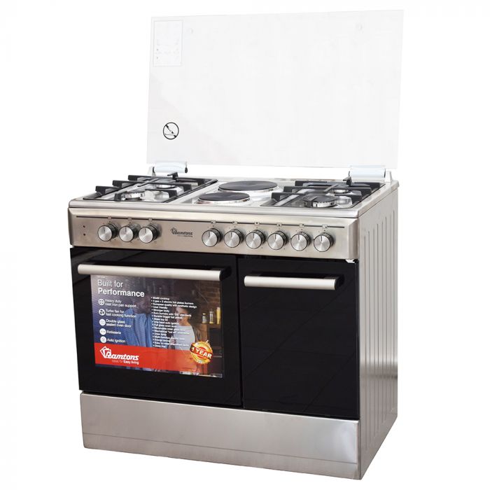 Ramtons  4GAS + 2 ELECTRIC 90 * 60 INOX COOKER- RF/498