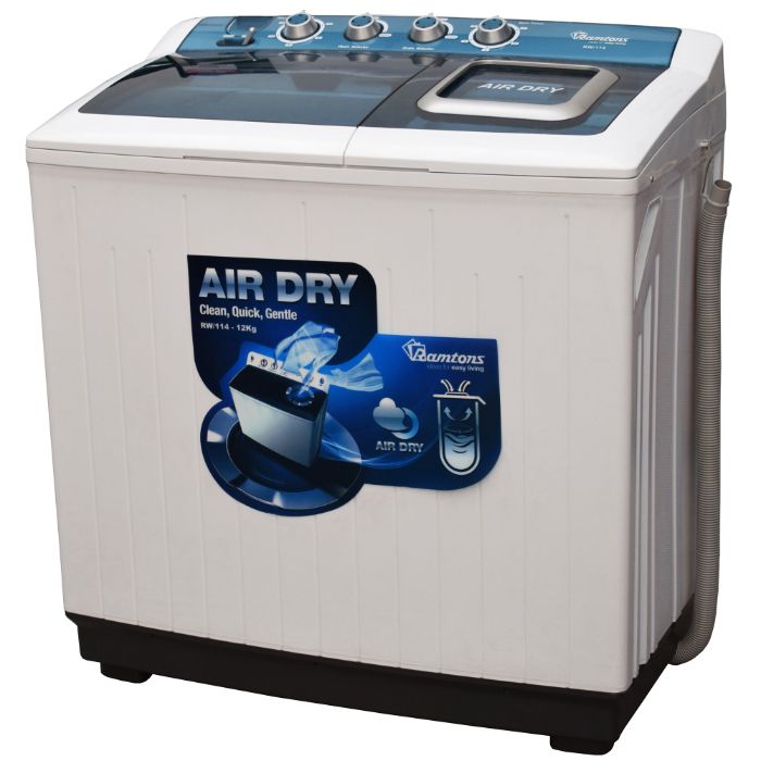 RAMTONS TWIN TUB SEMI AUTOMATIC 12KG WASHER - RW/114