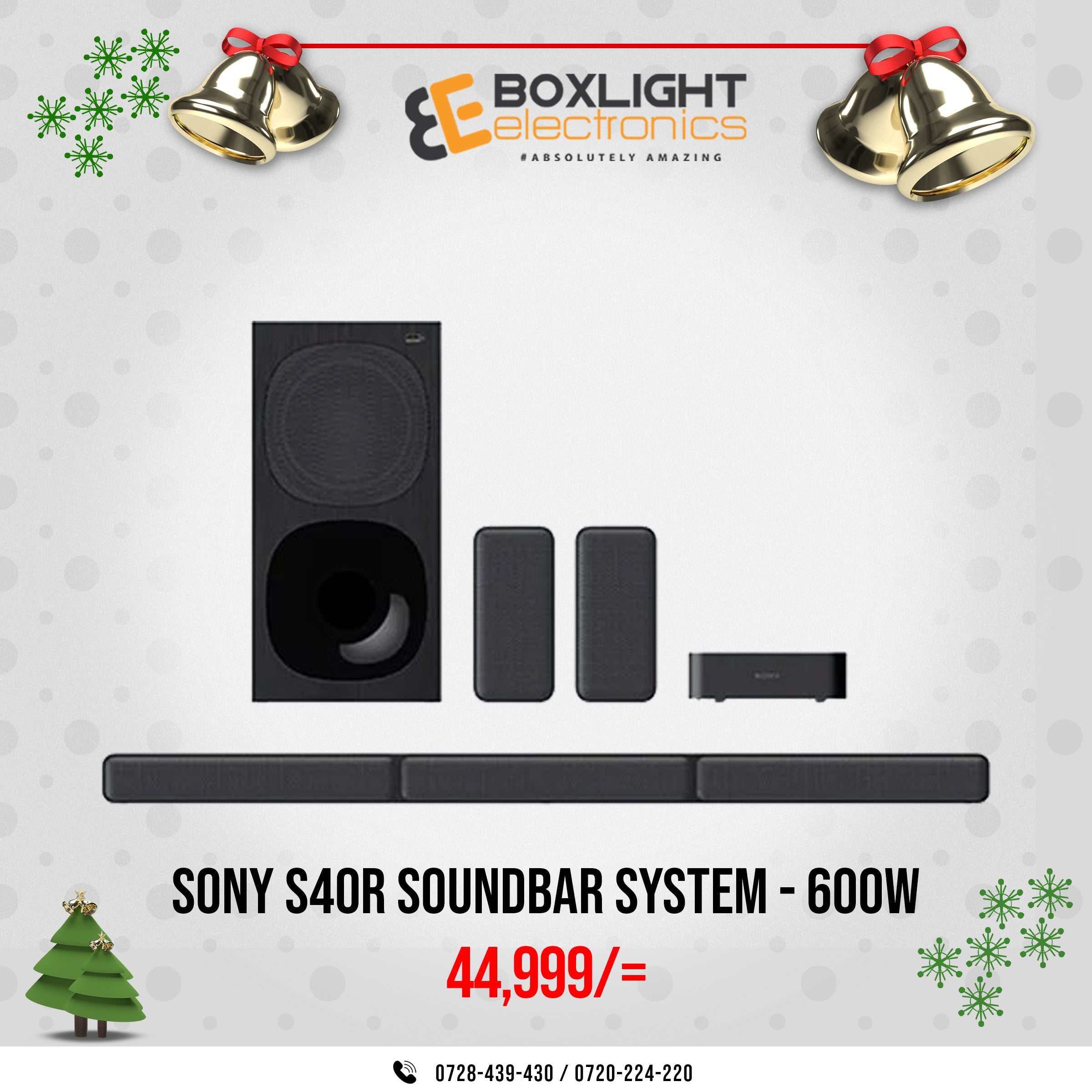 Sony S40R Soundbar 600W Output, Real 5.1 Surround