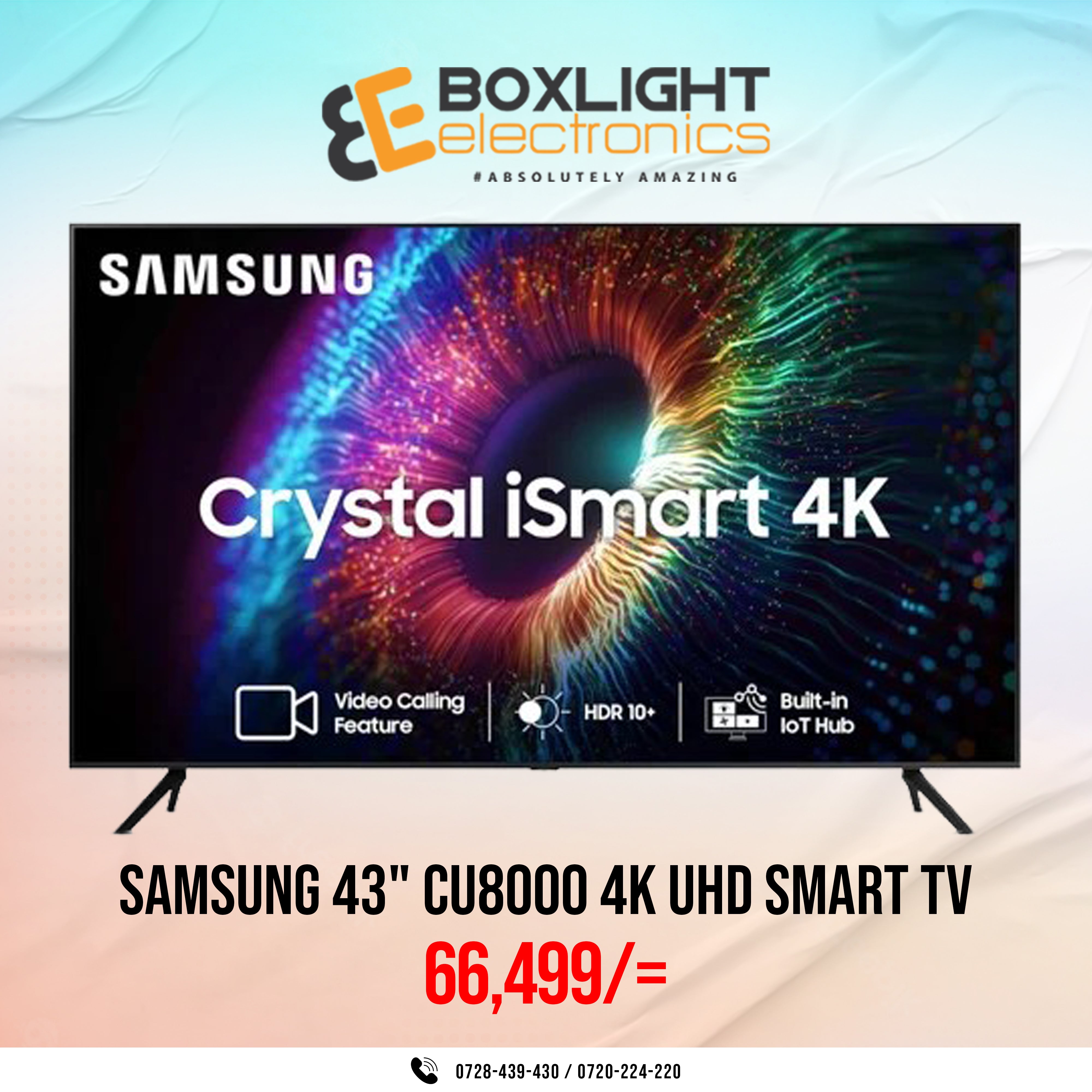 Samsung 43CU8000 43" Inch Crystal 4K UHD Smart LED TV