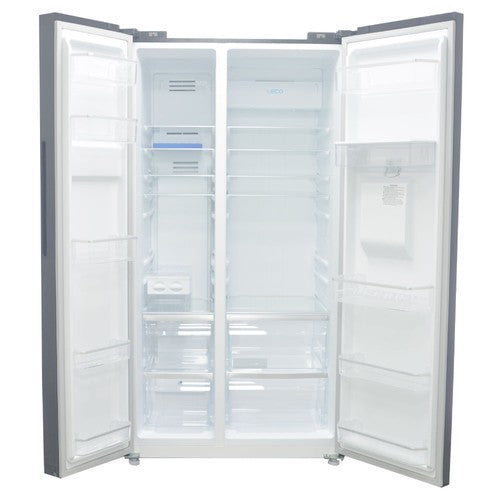 Mika Fridge, 562L, 2 Door Side By Side, No Frost (Frost Free), INVERTER Compressor, Shiny Black - MRNF2D562SBV