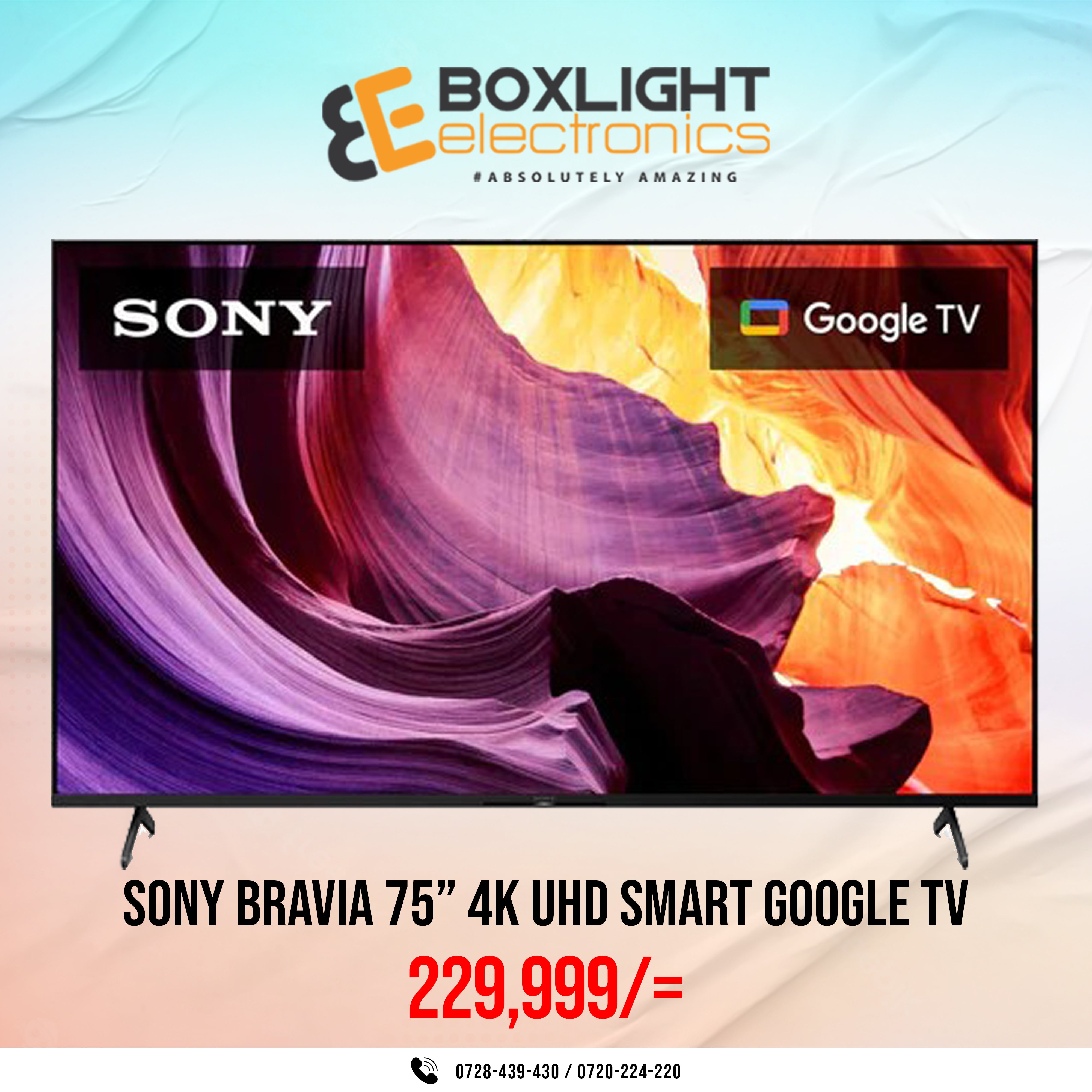 Sony Bravia KD-75X80K 75-inch 4K UHD HDR Smart Google TV