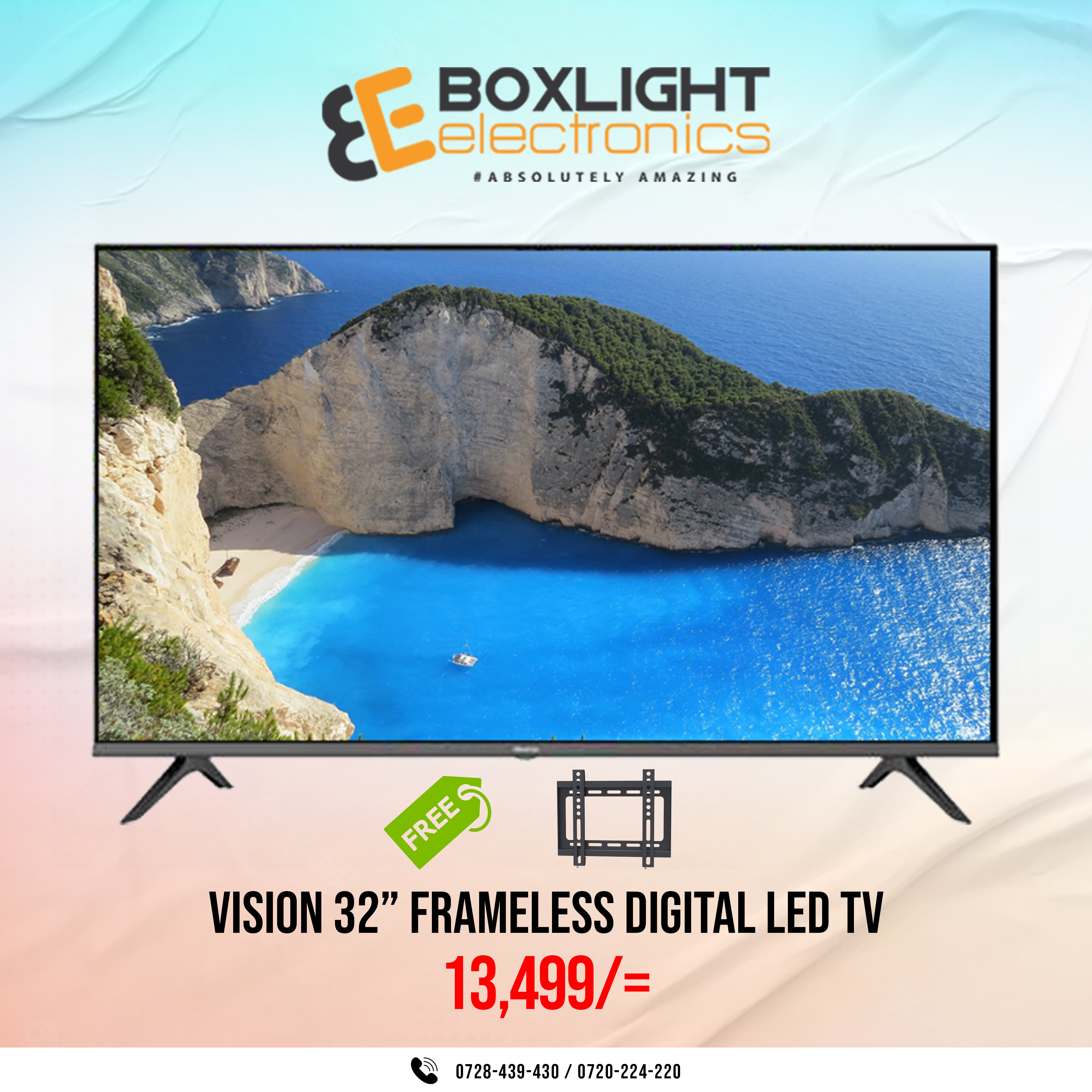 Vision 32" Digital Frameless + Free Wall Bracket