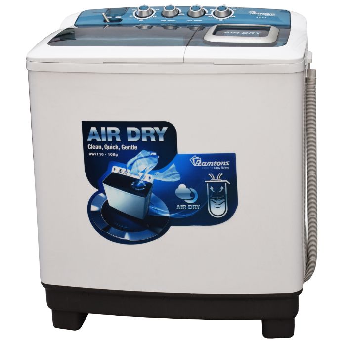 RAMTONS TWIN TUB SEMI AUTOMATIC 10KG/8.5KG WASHER - RW/116
