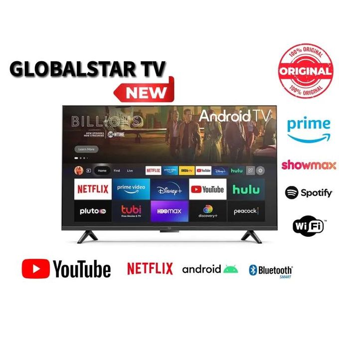 Globalstar 40"INCH 40UK FRAMELESS SMART ANROID & DIGITAL TELEVISION, BLUEOOTH ENABLED TV, NETFLIX, YOUTUBE, APP STORE, FACEBOOK WATCH, PRIMEVIDEO,WIFI CONECTIVITY,,MULTIPLE USB&HDMI PORTS