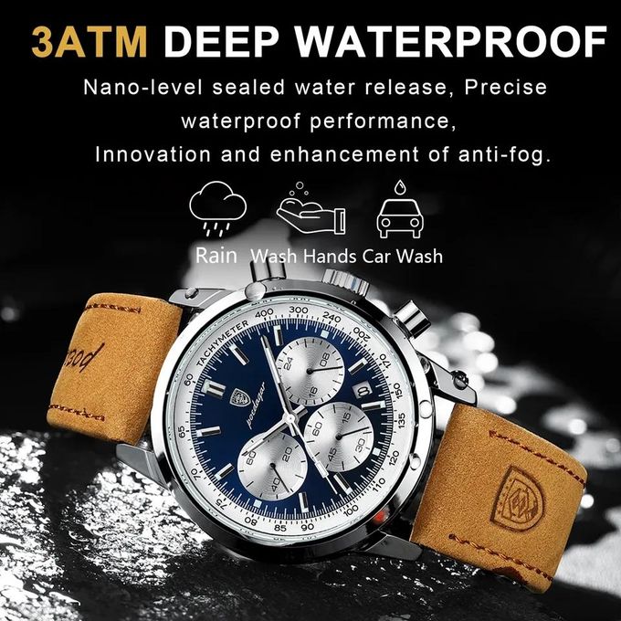 POEDAGAR Chronograph Luxury High Quality Waterproof Luminous 921