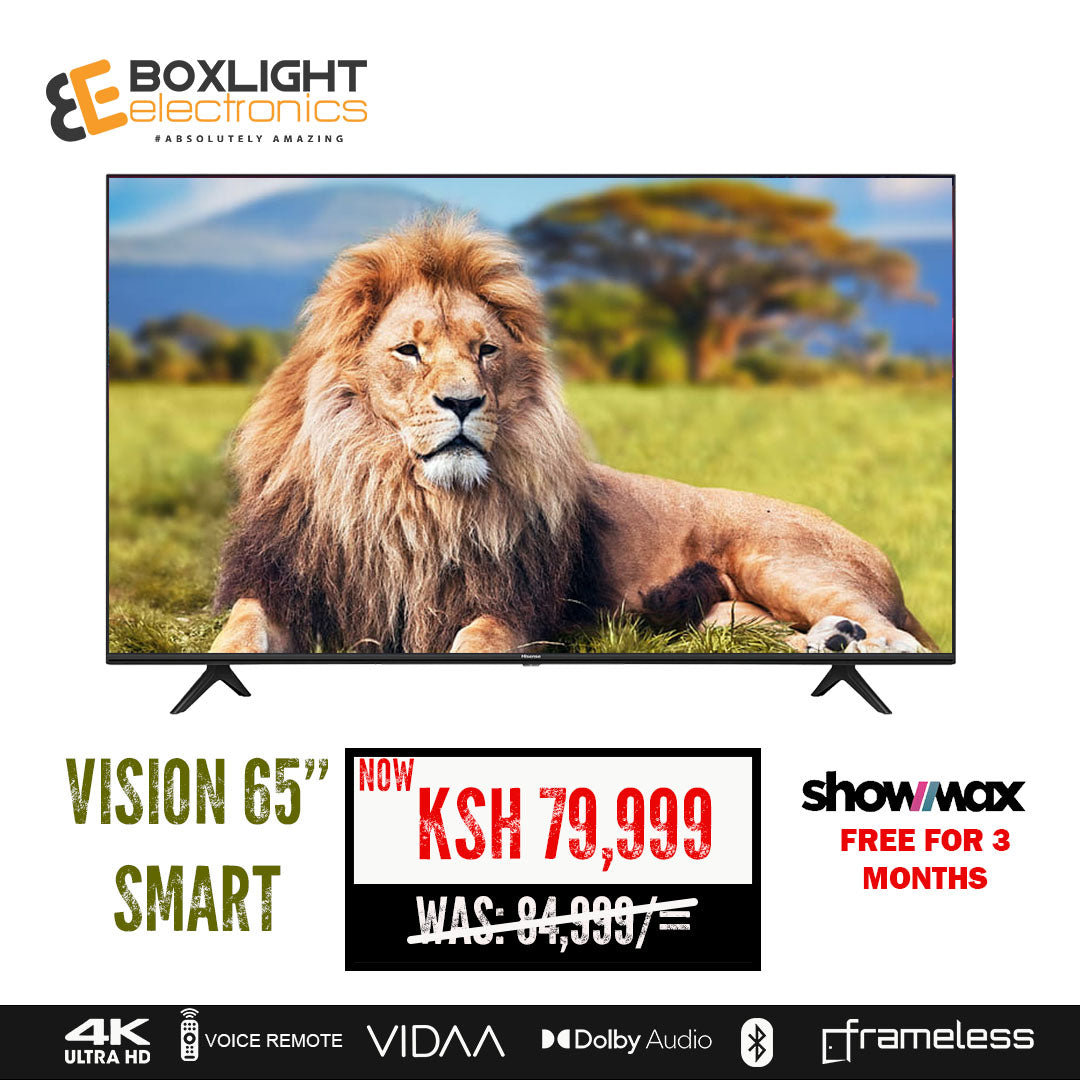 Vision 65" Smart VIDAA Frameless UHD With Bluetooth