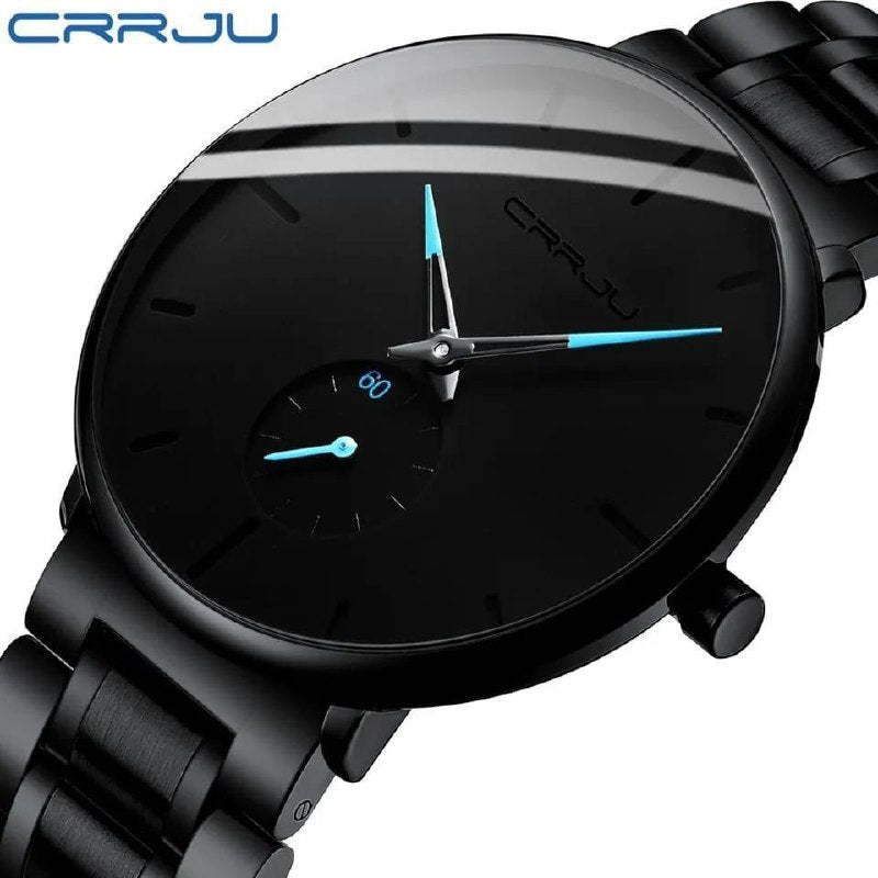 CRRJU Men's Ultra-Thin Minimalist Waterproof Watch