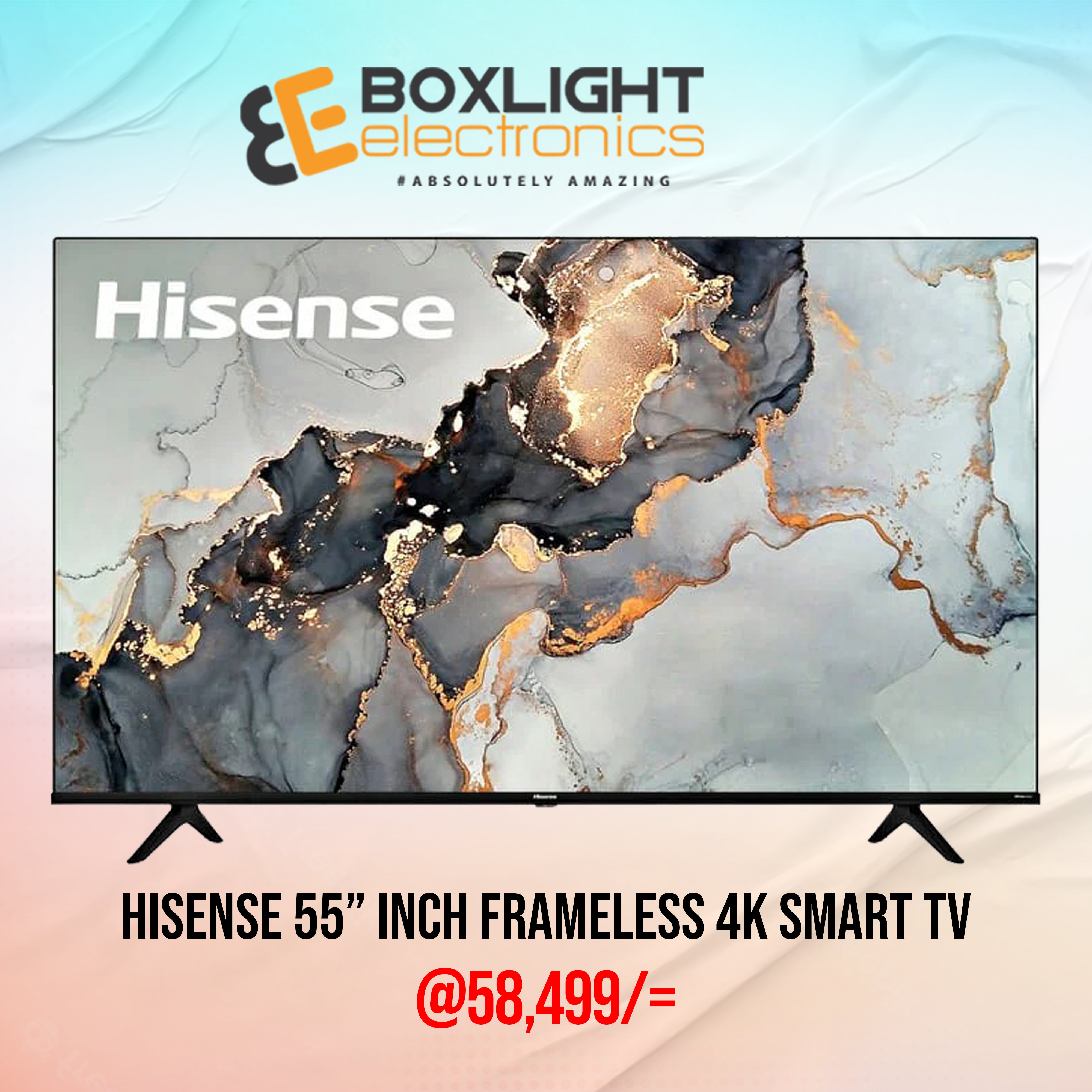 Hisense 55'' Inch Frameless Smart 4K LED TV