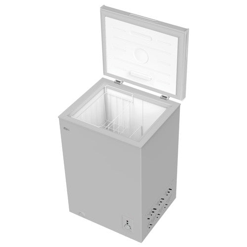 Mika Chest Freezer, 99L, White Inner, Silver Grey - MCF99WSG