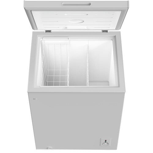 Mika Chest Freezer, 142L, White Inner, Silver Grey - MCF142WSG