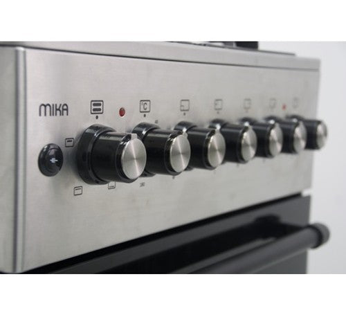 Mika Standing Cooker, 58cm x 58cm, 3G+1E, FFS, Electric Oven, 4F, with Rotisserie, Stainless Steel - MST6031HI/TRL