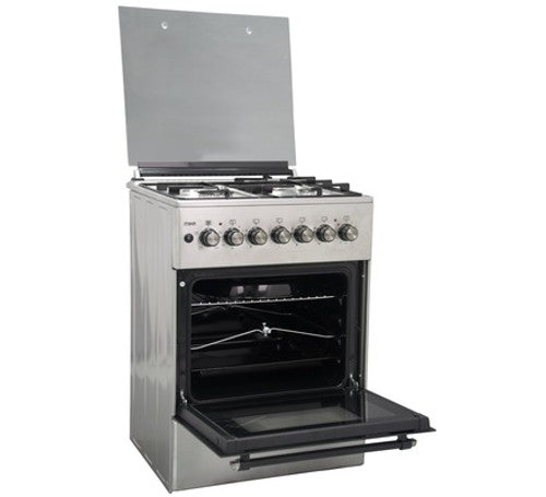 Mika Standing Cooker, 58cm x 58cm, 3G+1E, FFS, Electric Oven, 4F, with Rotisserie, Stainless Steel - MST6031HI/TRL