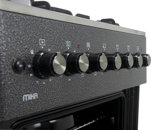 Mika Standing Cooker, 60cm x 60cm, 3G+1E, FFS, Elec. Oven, 4F, with Rotisserie, Decor Black - MST6131DS/TR4