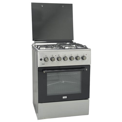 Mika Standing Cooker, 60cm x 60cm, 3G+1E, Electric Oven, 4F, with Rotisserie, Stainless Steel - MST6131HI/TR4