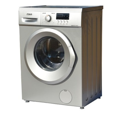 Mika Washing Machine, 7Kg, Fully Automatic, Front Load, Silver - MWAFS3107SL