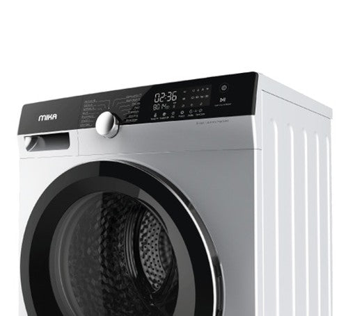 Mika Washing Machine, 8Kg, Fully Automatic, Front Load, Dark Silver - MWAFSV3208DS