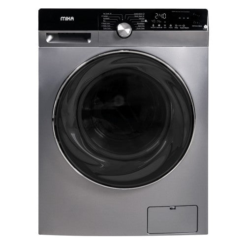 Mika Washing Machine, 12Kg, Fully Automatic, Front Load, Dark Silver - MWAFSV3212DS
