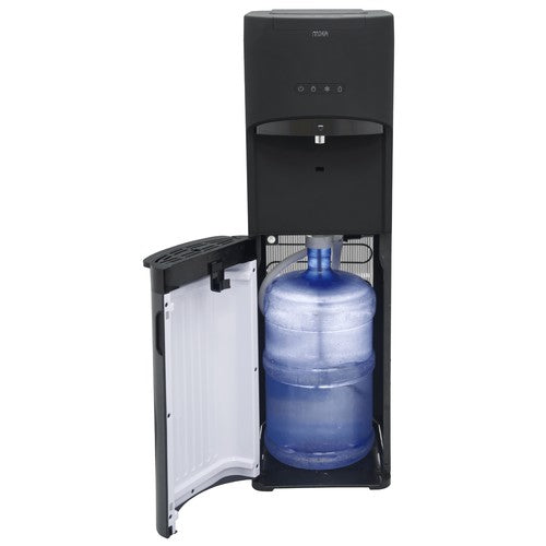 Mika Water Dispenser, Floor Standing, With Sensor Taps , Bottom Load, Black & Cream - MWDB2902BLS
