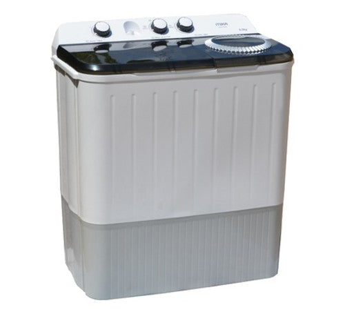 Mika Washing Machine, 9kg, Semi Automatic, Twin Tub, White & Grey - MWSTT2209