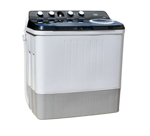 Mika Washing Machine, 10kg, Semi Automatic, Twin Tub, White & Grey - MWSTT2210