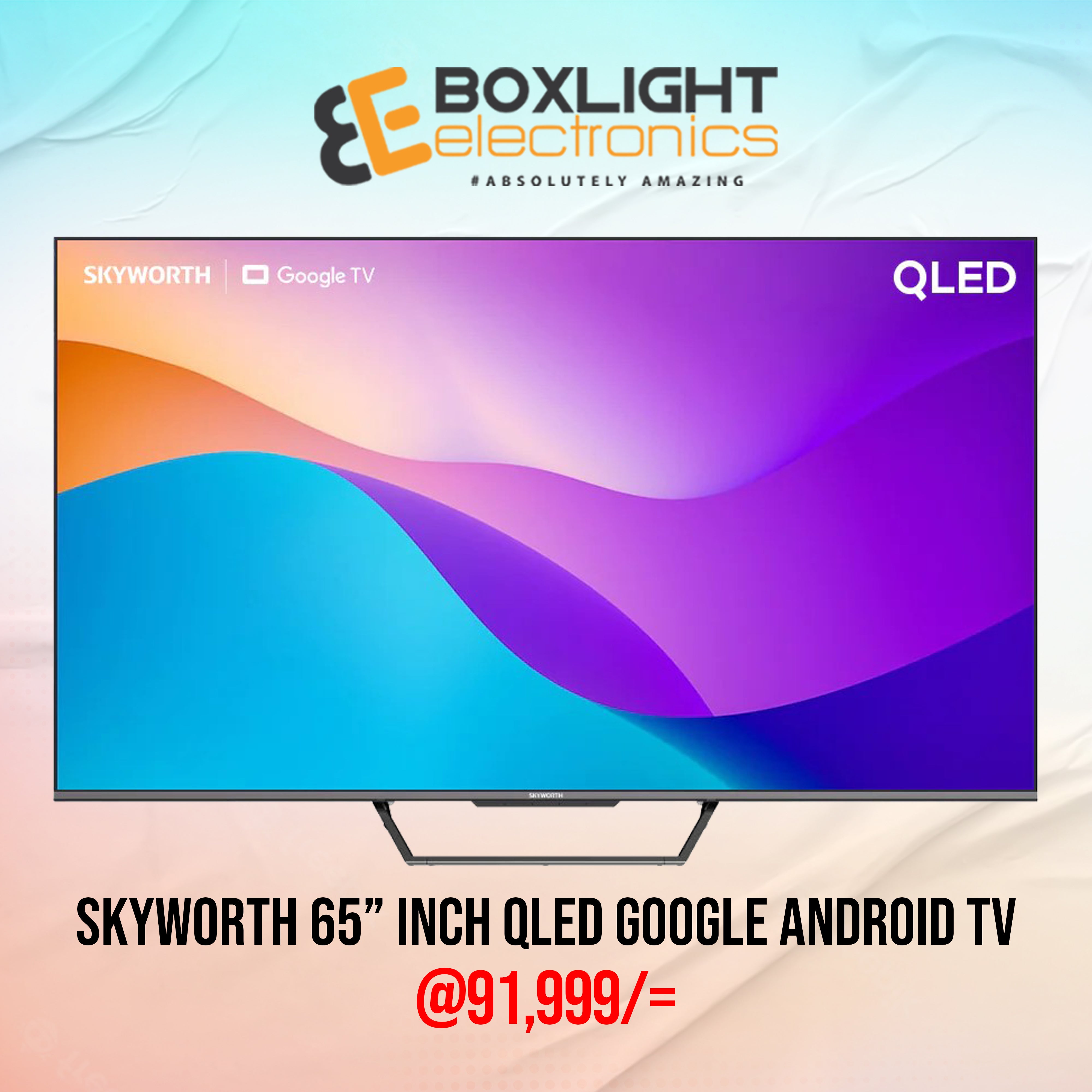 Skyworth 65" Inch QLED 4K Smart Google TV 65SUE9500