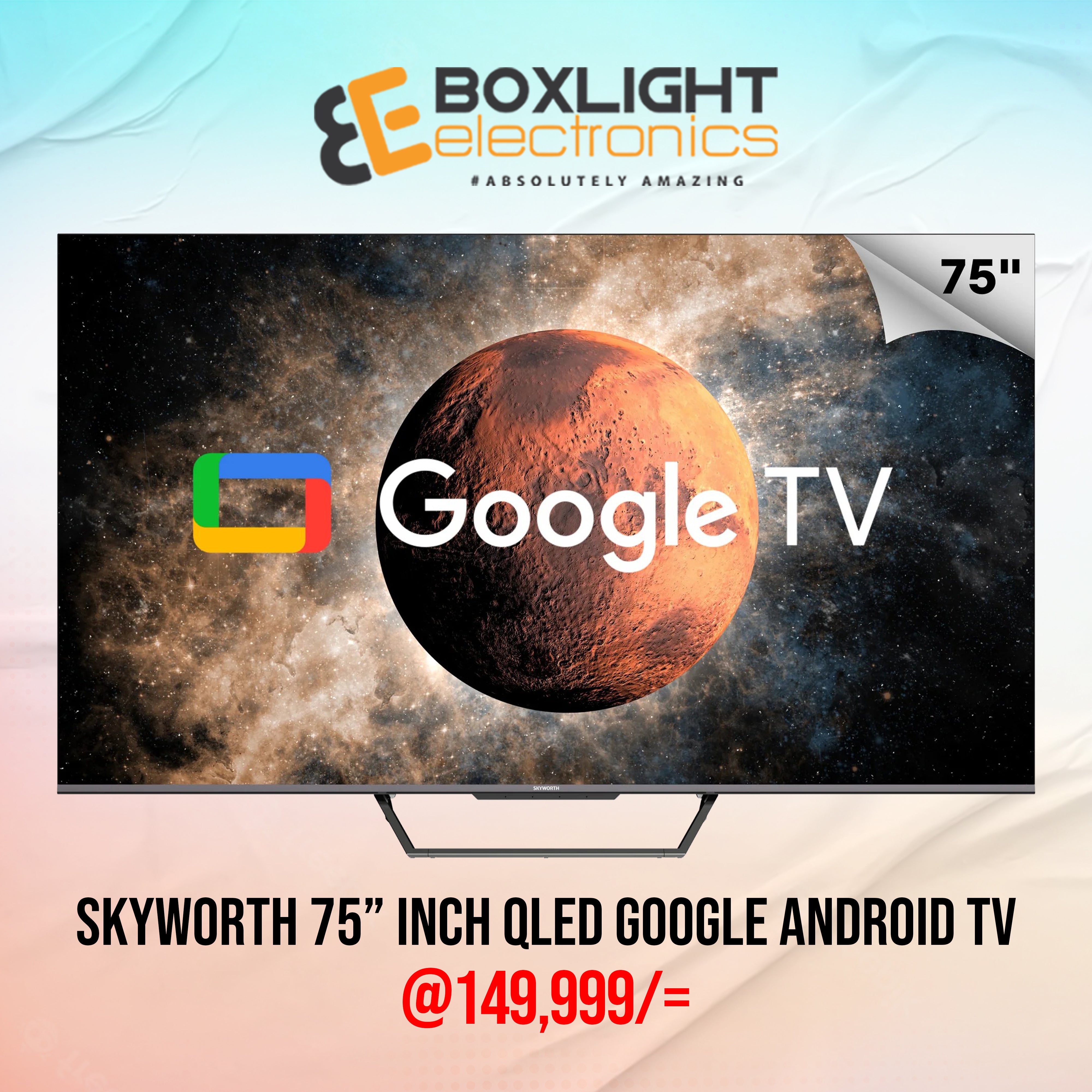 Skyworth 75" Inch QLED 4K UHD Google Android Tv