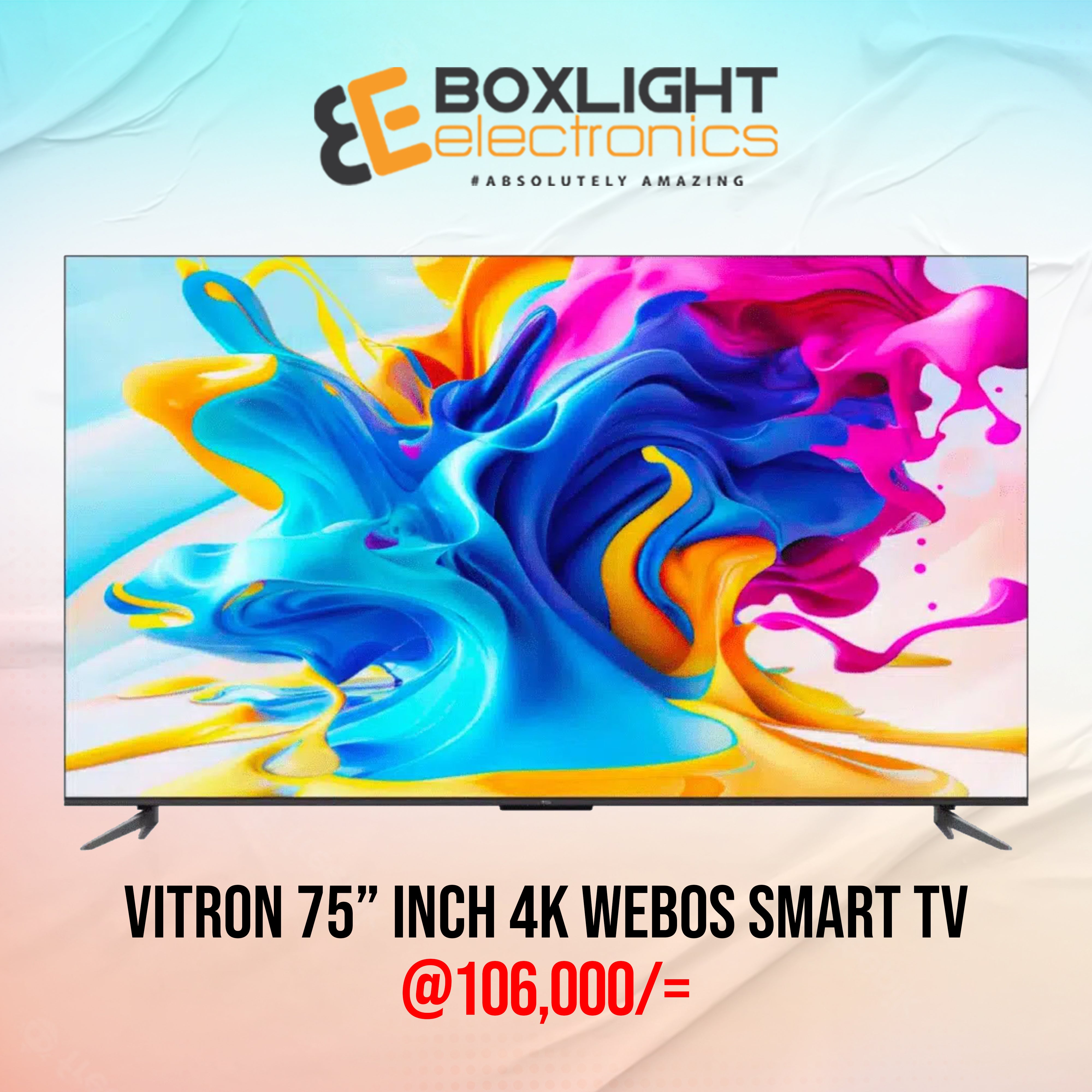 Vitron 75" Inch Smart TV 4K Ultra HD Powered by WebOs